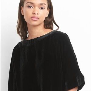 Rayon silk velvet black kimono blouse